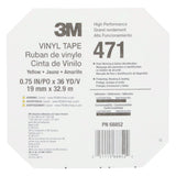 3M 471 Vinyl Tape, Yellow, 3/4 in x 36 yd, 5.2 mil (7010334520) (48 Pack) - 9