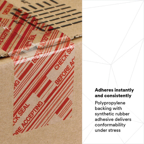 3M 3779 Scotch Security Message Box Sealing Tape, Clear, 72 mm x 100 m, Individually Wrapped Conveniently Packaged (7010335124)  - (24Pack) - 5