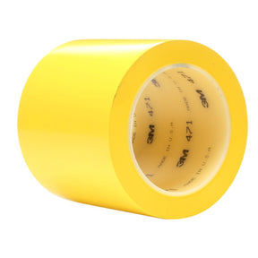 3M 471 471 IW Vinyl Tape, Yellow, 4 in x 36 yd, 5.2 mil, Individually Wrapped Conveniently Packaged (7010335141)  - (8Pack)