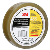 3M 483 Polyethylene Tape, Transparent, 1 in x 36 yd, 5.0 mil (483 IW) (7010335143)  - (36Pack) - 4