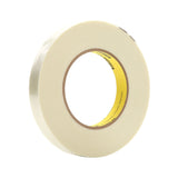 3M 898 Scotch Filament Tape, Fiberglass Reinforced Strapping Tape, Clear, 18 mm x 55 m, 6.6 mil (7010335427) (192 Pack) - 2
