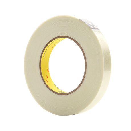 3M 898 Scotch Filament Tape, Fiberglass Reinforced Strapping Tape, Clear, 18 mm x 55 m, 6.6 mil (7010335427) (192 Pack) - 3