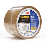 3M 375 Scotch Box Sealing Tape, Tan, 72 mm x 50 m, Individually Wrapped Conveniently Packaged (7010335881)  - (360Pack) - 2