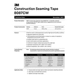3M 8087CW Construction Seaming Tape, Red, 72 mm x 50 m (2-7/8 in x 54.6 yd), Cold Weather Sheathing, Acrylic Adhesive (7010337895)  - (16Pack) - 2