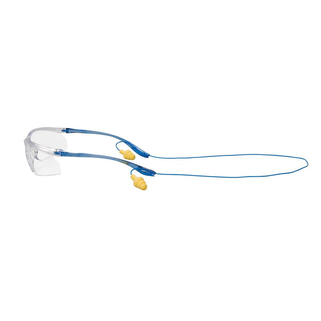 3M 11796-00000-20 Virtua Sport CCS Safety Glasses Clear Anti Fog Anti Scratch Clear Lens Blue Frame Cord Control System (7010340677)  - (20Pack)