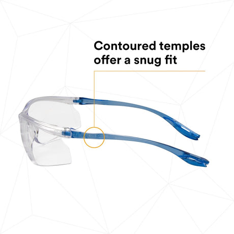 3M 11796-00000-20 Virtua Sport CCS Safety Glasses Clear Anti Fog Anti Scratch Clear Lens Blue Frame Cord Control System (7010340677)  - (20Pack) - 6