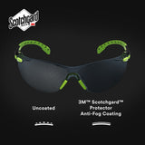 3M S1202SGAF-KT Solus 1000-Series Foam Strap, Green/Black, Grey Scotchgard Anti-fog Lens (7010341346)  - (20Pack) - 7