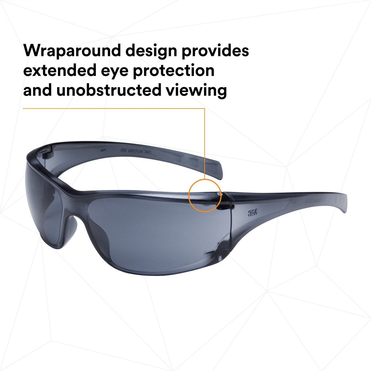 3M 11848-00000-20 Virtua AP Safety Glasses, Anti-Fog Anti-Scratch, Gray Lens, Gray Frame (7010342193) (1 Pair)  - (20Pack) - 3