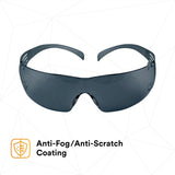 3M SF302AF SecureFit Safety Glasses, Gray Lens (7010342616)  - (20Pack) - 3