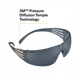 3M SF302AF SecureFit Safety Glasses, Gray Lens (7010342616)  - (20Pack) - 4