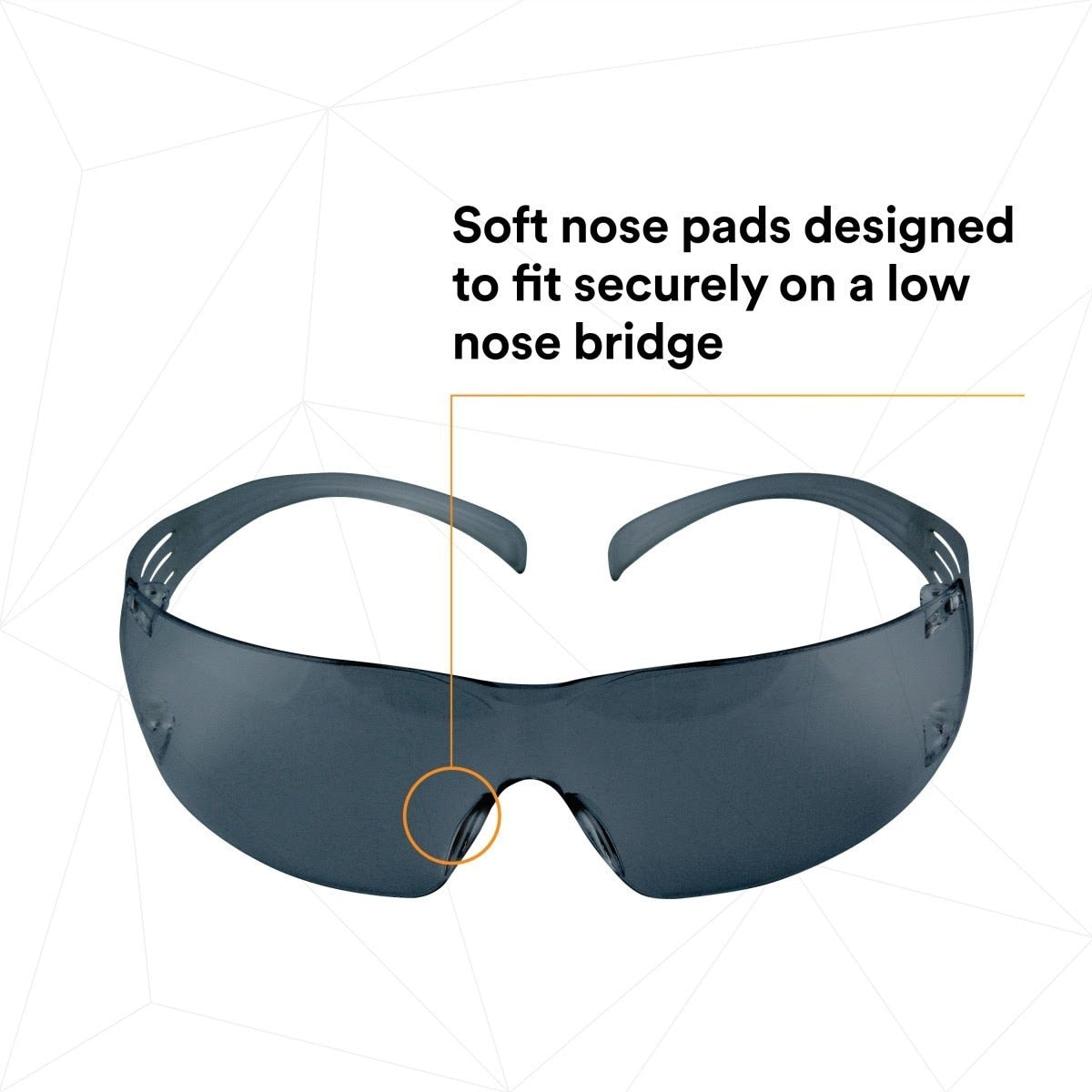 3M SF302AF SecureFit Safety Glasses, Gray Lens (7010342616)  - (20Pack) - 7