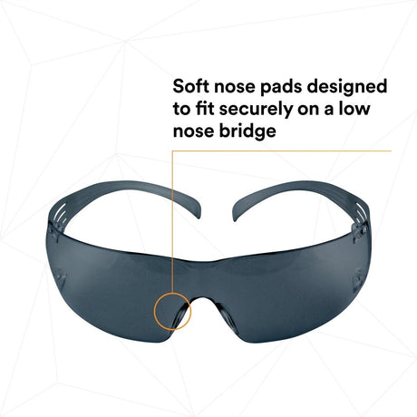 3M SF302AF SecureFit Safety Glasses, Gray Lens (7010342616)  - (20Pack) - 7