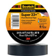 3M Scotch Super 33+ Vinyl Electrical Tape, Black, 3/4 in x 44 ft (33+-3/4X44FT-1) (7010350130)  - (100Pack)