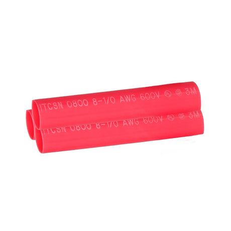 3M Heat Shrink Heavy Wall Cable Sleeve ITCSN-0800, Adhesive Lined Polyolefin, Red, 0.8 in ID, 6 in, 3 Sleeves per Pack (IT0.800RD6P) (7010350257)  - (12Pack) - 3