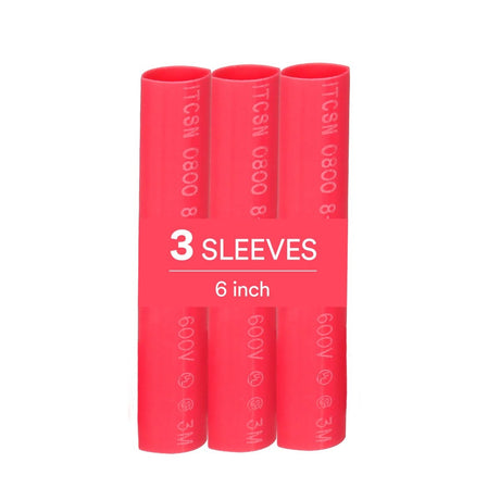 3M Heat Shrink Heavy Wall Cable Sleeve ITCSN-0800, Adhesive Lined Polyolefin, Red, 0.8 in ID, 6 in, 3 Sleeves per Pack (IT0.800RD6P) (7010350257)  - (12Pack) - 6