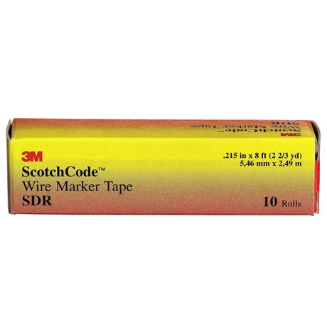 3M SDR-MC Wire Marker Tape Refill Rolls, Assorted NEMA Colors, 1/4 in x 8 ft (7010351115) (10 Pack) - 6