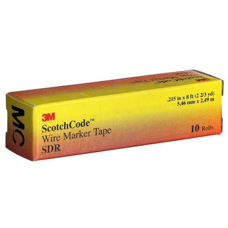 3M SDR-MC Wire Marker Tape Refill Rolls, Assorted NEMA Colors, 1/4 in x 8 ft (7010351115) (10 Pack) - 7