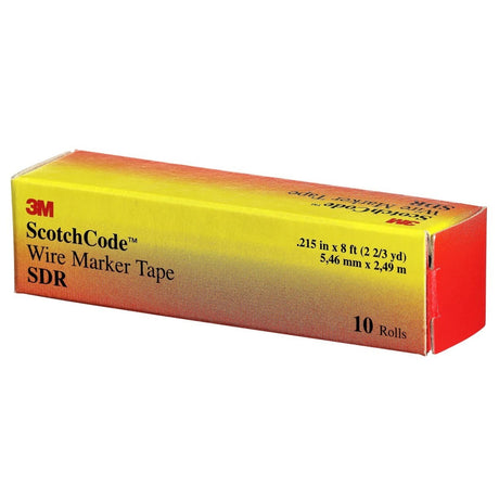 3M SDR-MC Wire Marker Tape Refill Rolls, Assorted NEMA Colors, 1/4 in x 8 ft (7010351115) (10 Pack) - 8