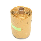 3M 216U Stikit Gold Paper Disc Roll, PSA, Aluminum Oxide P100, Gold, 5 in, 5 Hole (7010360069) (1250 Pack) - 2