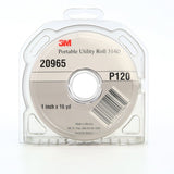 3M 314D Portable Utility Cloth, P120 J-weight, 1 in x 16 yd (7010360120)  - (5Pack)