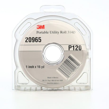 3M 314D Portable Utility Cloth, P120 J-weight, 1 in x 16 yd (7010360120)  - (5Pack)