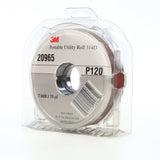 3M 314D Portable Utility Cloth, P120 J-weight, 1 in x 16 yd (7010360120)  - (5Pack) - 3