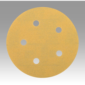 3M 255L Hookit Gold Film Disc, 5 in x NH, D/F 5 HL P120, Die 500FH (7010361575) (400 Pack)