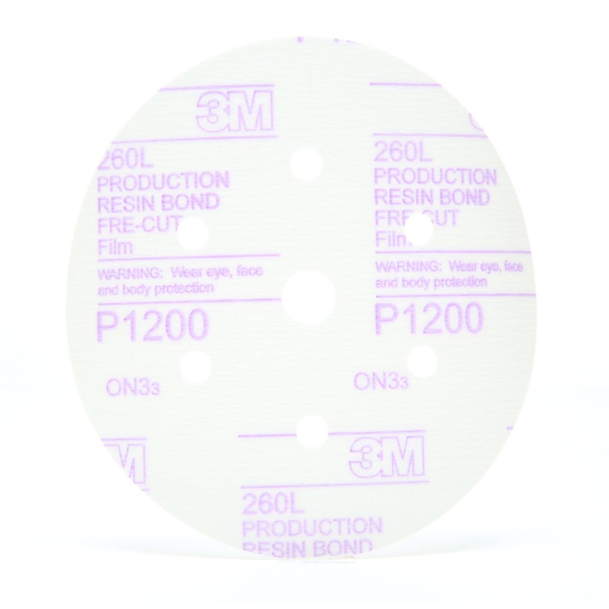 3M 260L 01134 Hookit Red Finishing Film Abrasive Disc, Dust Free, P1200, Red, 6 in (7010362805) (1000 Pack)