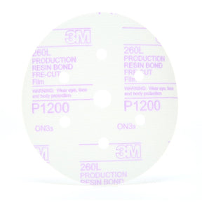 3M 260L 01134 Hookit Red Finishing Film Abrasive Disc, Dust Free, P1200, Red, 6 in (7010362805) (1000 Pack)