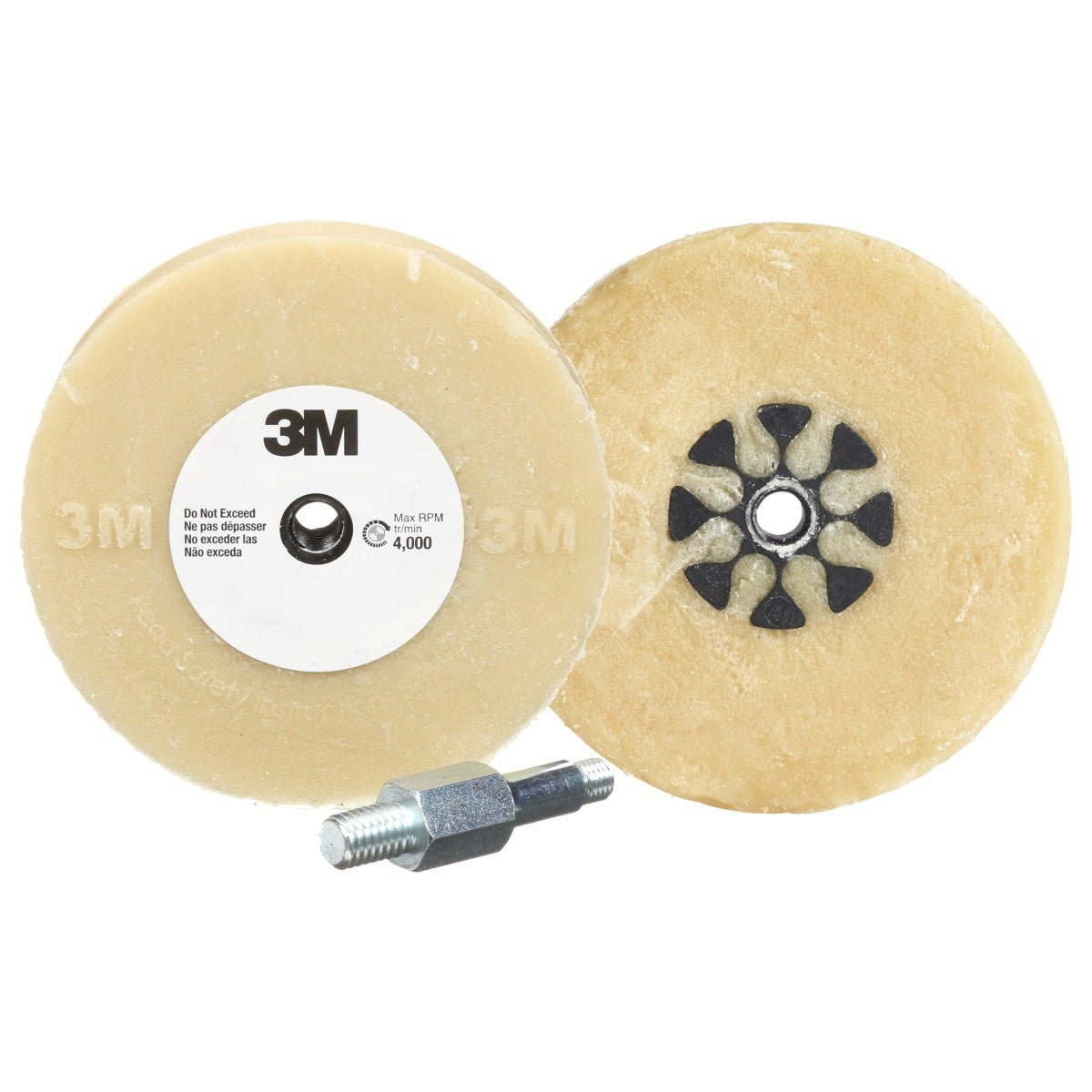 3M 03612 Stripe Off Wheel, 4 in x 5/8 in, Beige (7010363417) (5 Pack)