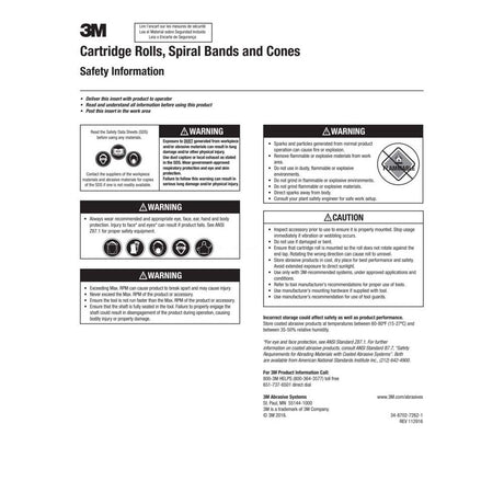 3M 341D Cubitron Cartridge Roll , 1/2 in x 1-3/4 in x 1/4 in, 80 X-Weight (7010363995) (100 Pack) - 2