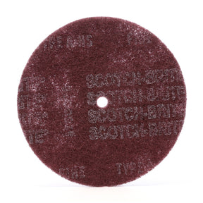 3M HS-DC Scotch-Brite High Strength Disc, A/O Very Fine, Maroon, 10 in x 5/8 in (7010365150) (50 Pack)