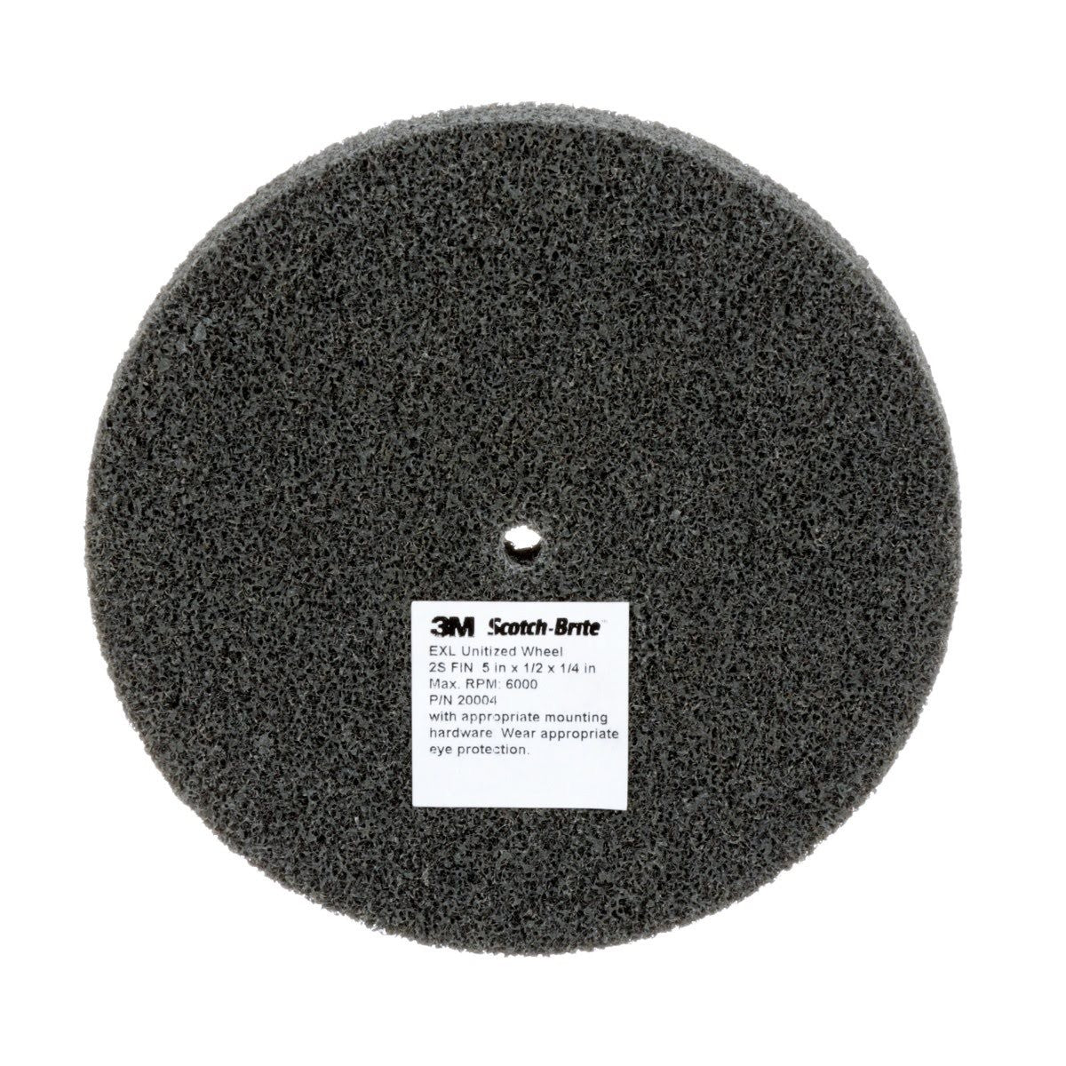 3M XL-UW Scotch-Brite EXL Unitized Wheel, 2S Fine, SiC, Gray, 5 in x 1/4 in x 1/2 in, 6000 RPM (7010365356) (20 Pack)