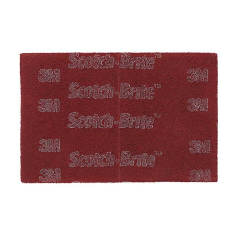 3M PO-HP Scotch-Brite 7447B Pro Hand Pad, Very Fine, 6 in x 9 in, Aluminum Oxide, Maroon, Load-Resistant (7010365700) (60 Pack)