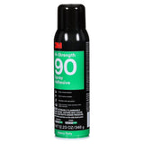 3M 90 Hi-Strength Spray Adhesive, Clear, 16 fl oz Can, Net Wt 12.23 oz, Permanent, Bonds Laminate, Wood, Concrete, Metal, Plastic (7010366483)  - (12Pack) - 3