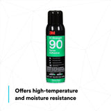 3M 90 Hi-Strength Spray Adhesive, Clear, 16 fl oz Can, Net Wt 12.23 oz, Permanent, Bonds Laminate, Wood, Concrete, Metal, Plastic (7010366483)  - (12Pack) - 5