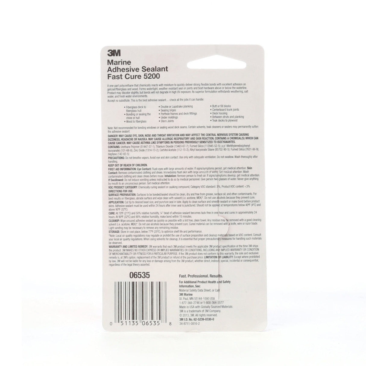 3M 5200FC 6535 Marine Adhesive Sealant Fast Cure, White, 1 fl oz Tube for Boats and RVs Above and Below Waterline (7010367674) - 3