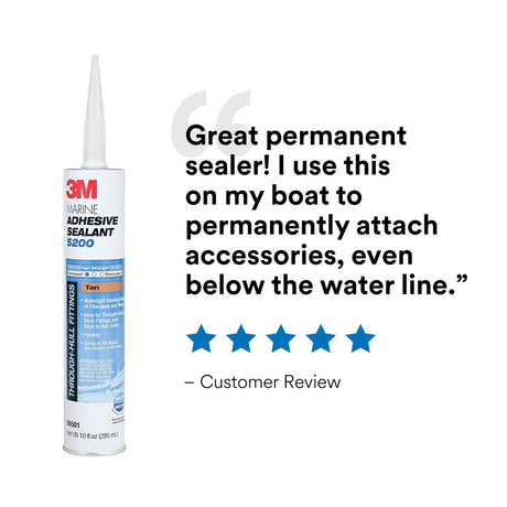3M 5200FC 6535 Marine Adhesive Sealant Fast Cure, White, 1 fl oz Tube for Boats and RVs Above and Below Waterline (7010367674) - 9