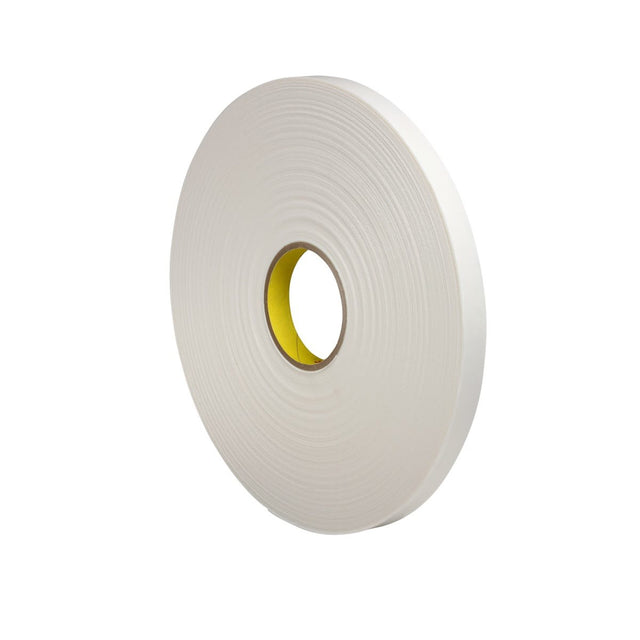 3M 4104 Urethane Foam Tape, Natural, 3 in x 18 yd, 250 mil, Single Sided Acrylic Adhesive (7010369079) (3 Pack)