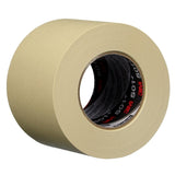 3M 501+ Specialty High Temperature Masking Tape, Tan, 6 mm x 55 m, 7.3 mil for Paint Masking (7010370743) (248 Pack) - 2