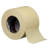 3M 501+ Specialty High Temperature Masking Tape, Tan, 6 mm x 55 m, 7.3 mil for Paint Masking (7010370743) (248 Pack) - 4