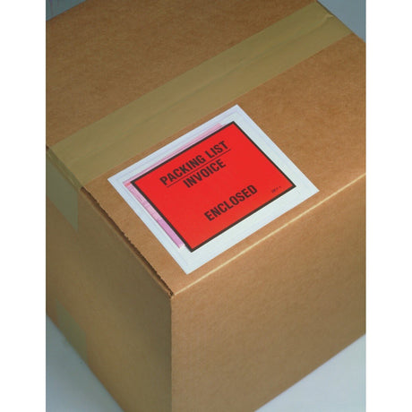 3M F1 Full Print Packing List Envelope, Transparent Polyethylene, Side Loading, Peel and Stick, 4-1/2 in x 5-1/2 in (7010373284) (1000 Pack) - 4