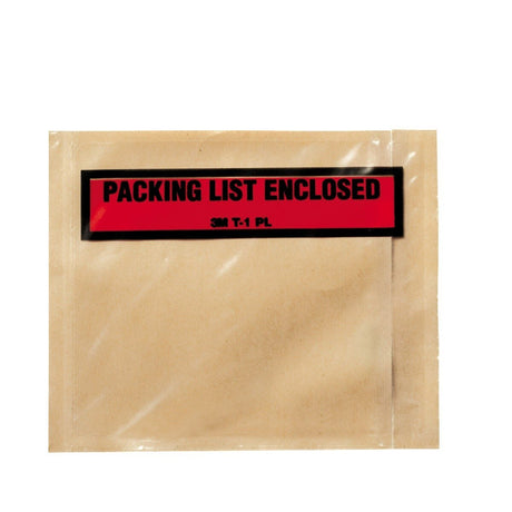 3M PLE-T1 Top Print Packing List Envelope, Transparent, 4-1/2 in x 5-1/2 in (7010373289) (1000 Pack)