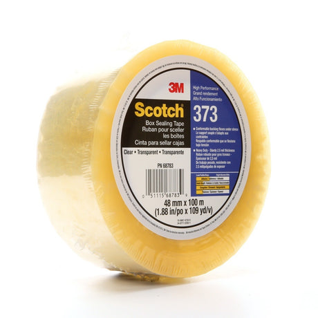 3M 373 Scotch Box Sealing Tape, Clear, 48 mm x 100 m, Individually Wrapped Conveniently Packaged (7010374966)  - (36Pack) - 2