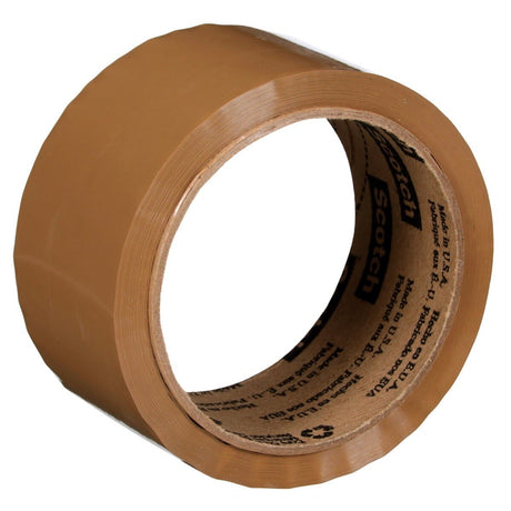 3M 371 Scotch Box Sealing Tape, Tan, 48 mm x 50 m (7010374971) (36 Pack)