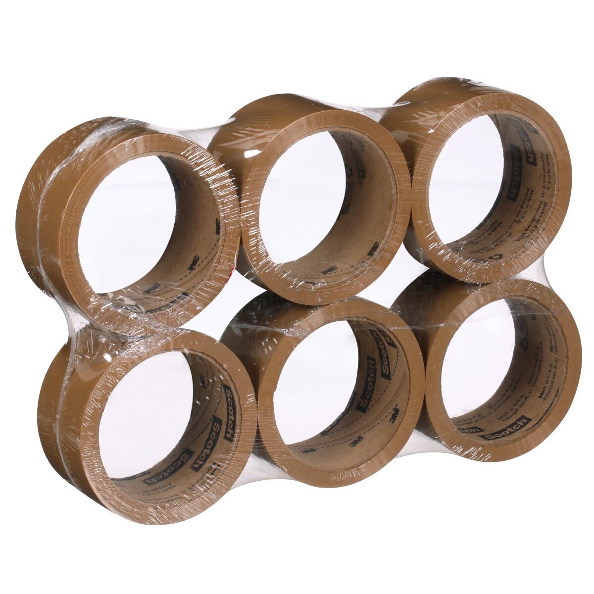 3M 371 Scotch Box Sealing Tape, Tan, 48 mm x 50 m (7010374971) (36 Pack) - 6