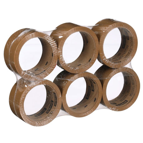 3M 371 Scotch Box Sealing Tape, Tan, 48 mm x 50 m (7010374971) (36 Pack) - 6