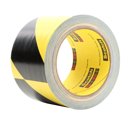 3M 5702 Scotch Safety Stripe Vinyl Tape, Rubber Adhesive, Black Yellow, 3 in x 36 yd, 5.4 mil (7010374979)  - (12Pack) - 2