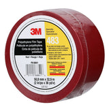 3M 483 Polyethylene Tape, Red, 2 in x 36 yd, 5.0 mil, Individually Wrapped Conveniently Packaged (7010375084)  - (24Pack) - 3