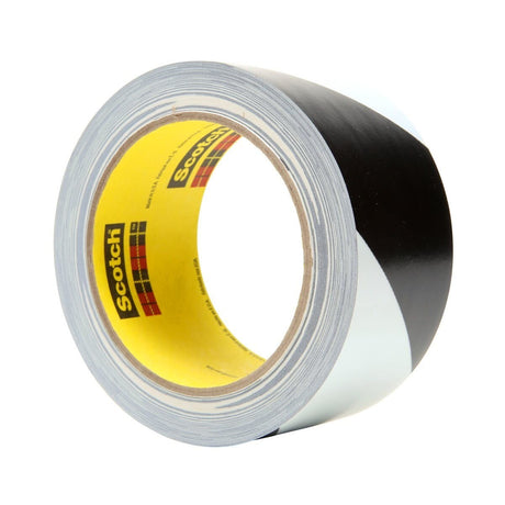 3M Scotch Safety Stripe Vinyl Tape, Black White, 2 in x 36 yd, 5.4 mil (5700) (7010375513)  - (24Pack) - 2